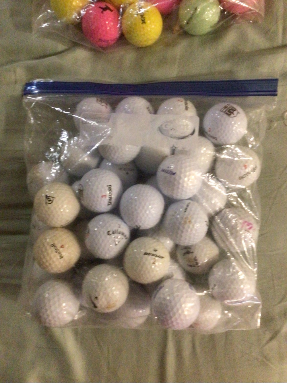 Lot bundle White Golf Balls - Mixed Logos callaway spalding pinnacle